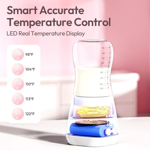Portable Bottle Warmer, w-maxa Fast Baby Bottle Warmer for Travel Glass Bottle - Picture 8 of 9